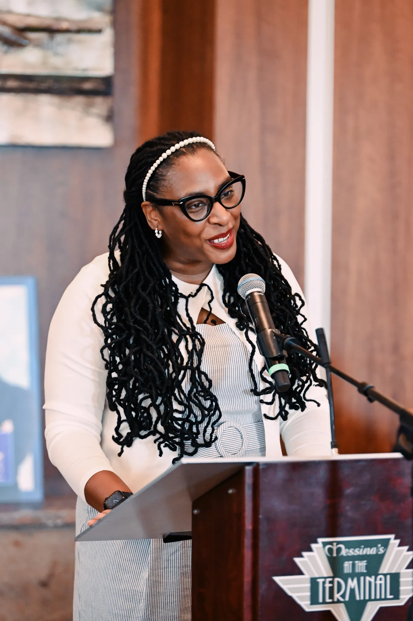 Judge Angel Harris speaking at the Prayer Breakfast Event.
